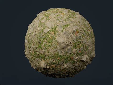 Ground Grass Dirt Rock Seamless Pbr Texture 3d Model