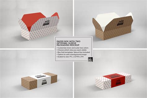Paper Boxes With Sleeve Mockup By Inc Design Studio Thehungryjpeg