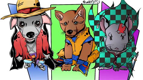 Anime Dogs By Universet3 On Deviantart