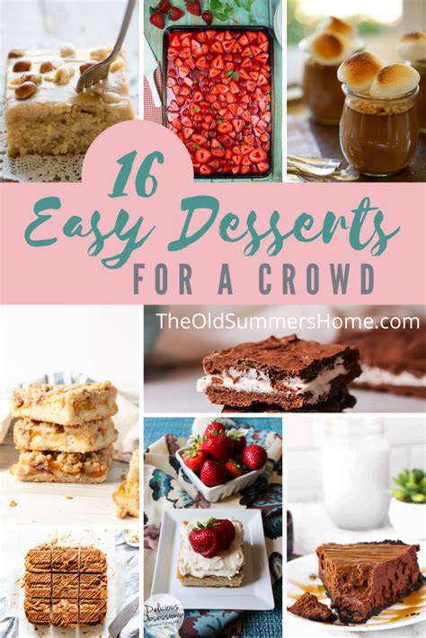 16 Easy Desserts For A Crowd Easy Desserts Desserts For A Crowd