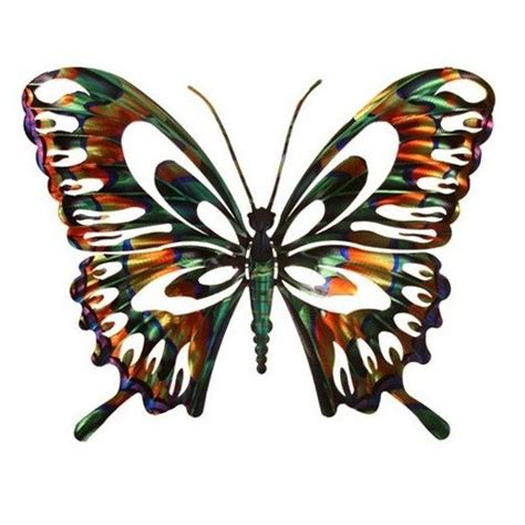 Multi Colored Bendable Metal Indoor And Outdoor 3d Butterfly Wall Art