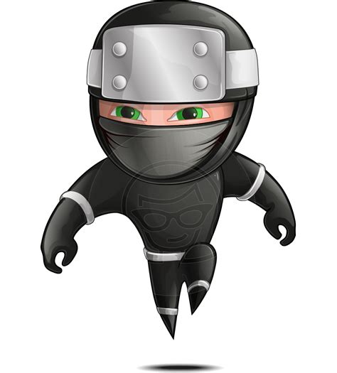 Funny Ninja Cartoon Vector Character Graphicmama Cartoons Vector