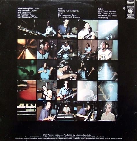 The Inner Mounting Flame 1971 Back Cover By Mahavishnu Orchestra