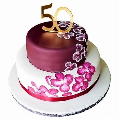 50th Cake Birthday Cakes Woman Round Designer