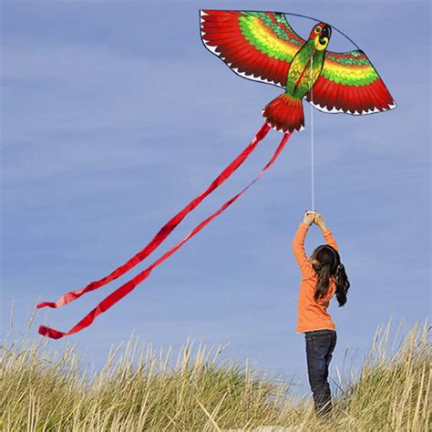 11050cm Colorful Parrot Kite With 50m Flying Line Easy Fly Kite Flying