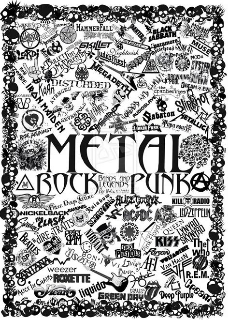 Metal Band Art Metal Rock And Punk Band Logos By Irebic By ~irebic