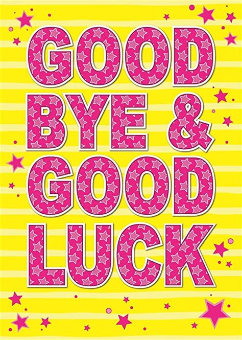 Goodbye And Good Luck Card Wishing You All The Best Large Card A4