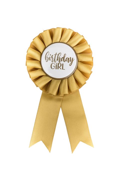 Birthday Girl Ribbon Badge Birthday Pin Birthday Badge Etsy