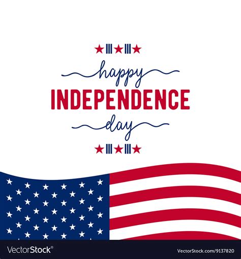Happy Independence Day July 4th Fourth Royalty Free Vector