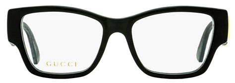 gucci glitter eyeglasses gg0104o 001 black glitter 51mm