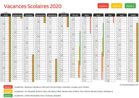 Dates Des Vacances Le Calendrier Scolaire 2020 2021 à Imprimer Le