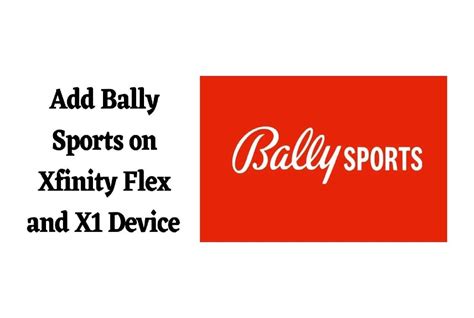 How To Access Bally Sports On Xfinity Flex And X1 Updated