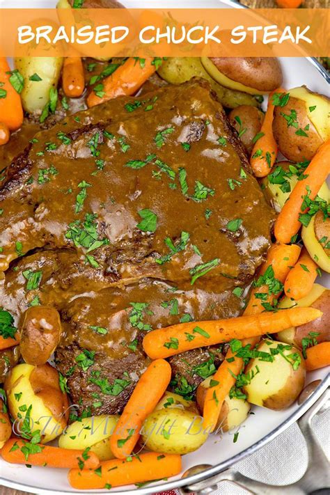 Put the steaks on the cooler zone of the grill (as far from the coals as possible) and cover the grill. This braised chuck steak is the perfect dinner for the coming cooler evenings | Chuck steak ...