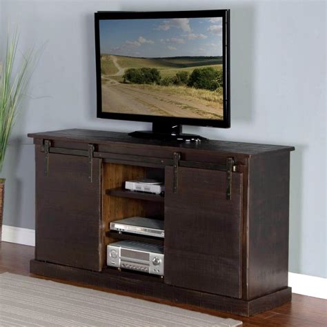 65 Inch Rustic Distressed Charred Oak Tv Stand Rc Willey Furniture Store