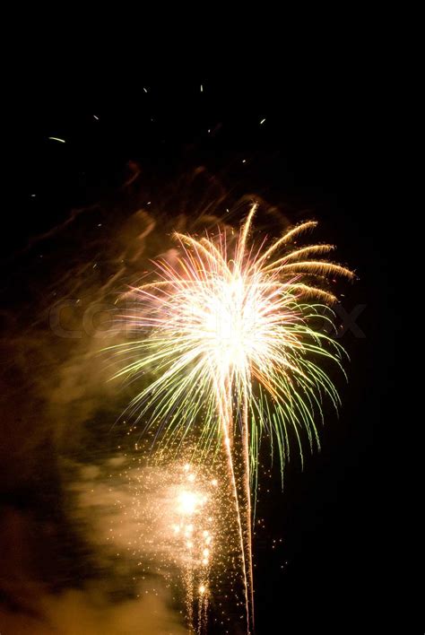 Firework Streaks In The Night Sky Stock Image Colourbox