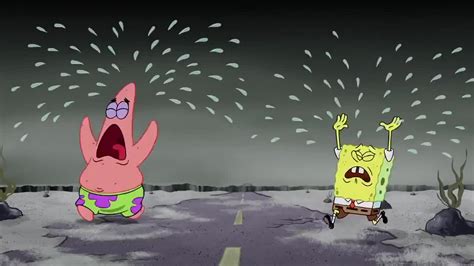 Spongebob Squarepants Crying And Running