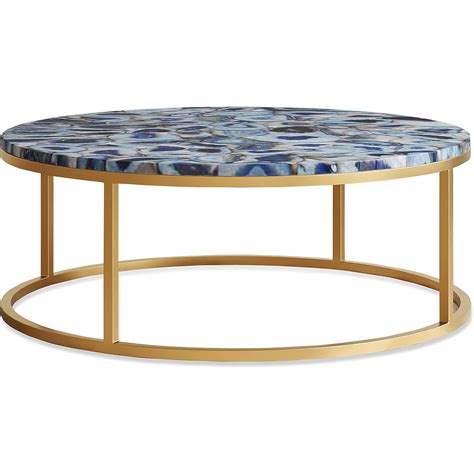 Haute Arte Blue Agate Coffee Table For Home Antique Living
