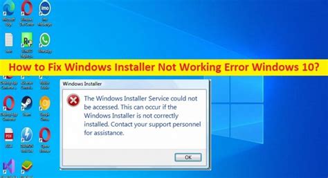 How To Fix Windows Installer Not Working Error Windows 10 Steps