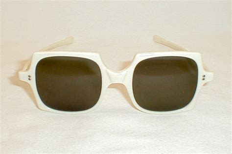 Vintage Oversized White Sunglasses 1960s