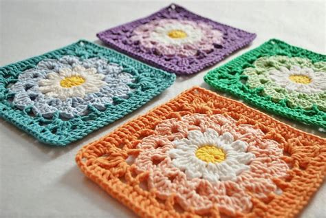 Sunburst Granny Square Crochet Square Patterns Granny Square Crochet