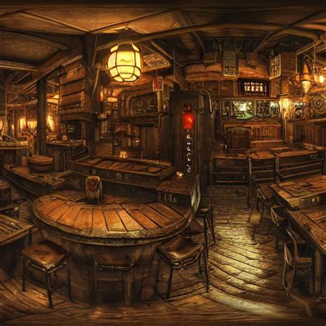 Interior Concept Design Tavern In Mixed Style Of Stable Diffusion