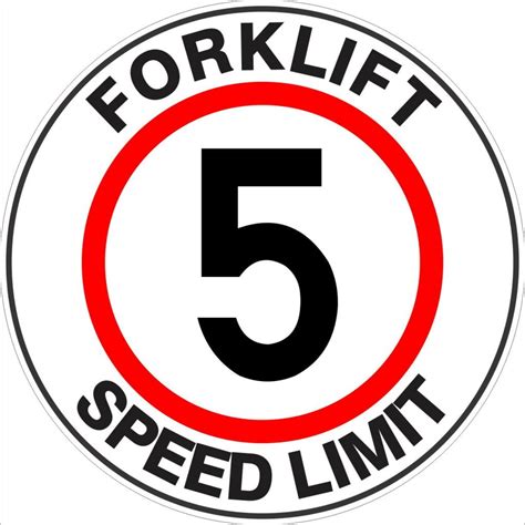 Forklift Speed Limit 5 Floor Marker Buy Now Discount Safety Signs