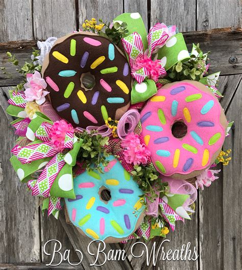 Donut Party Custom Order By Ba Bam Wreaths Art Deco Party