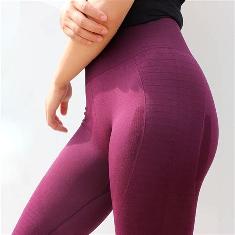 new fashion pants women super stretchy leggings energy seamless tummy control pants hollow out