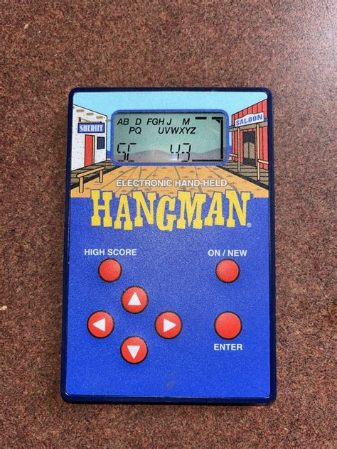 The Electronic Handheld Game Hangman Is On Display