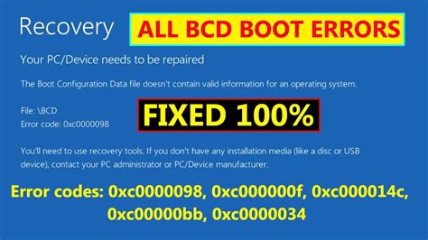 Error Code 0xc000014c In Windows 10 Fixed How To Fix Boot 0xc0000098