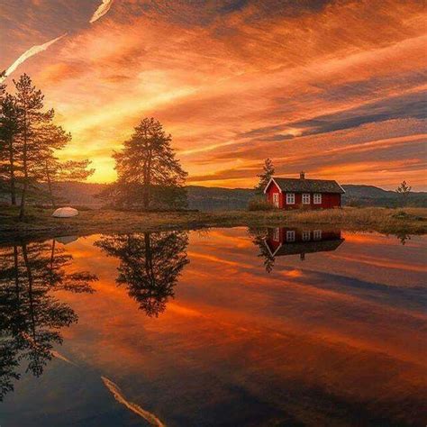 Sunset In Ringerike Norway Photo By Olehenrikskjelstad Earth