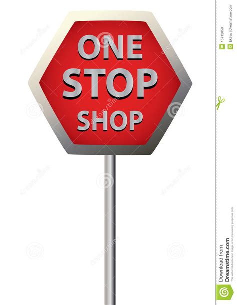 One Stop Shop Stock Photo Image 16712850
