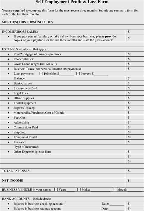 Prepare A Profit And Loss Income Statement With Free Templates