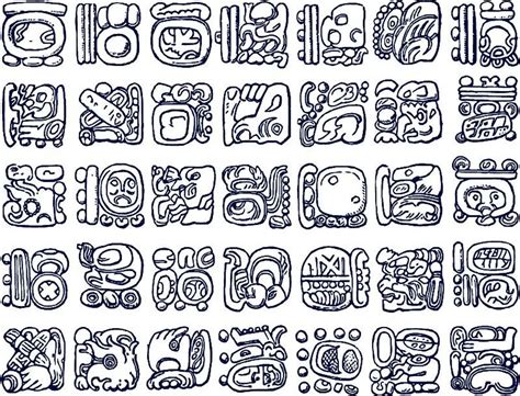 Mayan Glyphs Ceramic Decal Glass Decal Enamel Decal Etsy Uk Mayan