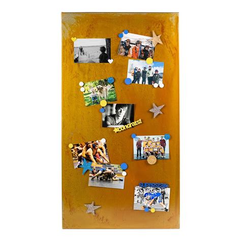 Extra Large Metal Magnetic Memo Board Wall Art Unique Silver Etsy