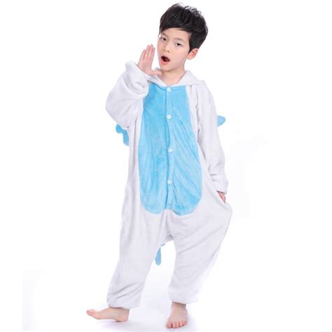 Blue Pegasus Unicorn Onesie Costume Pajama Kids Animal Outfit For Boys