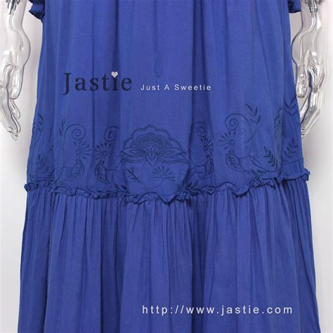 Jastie Sun Drenched Elsewhere Boho Maxi Dress Women Hollow Embroidery