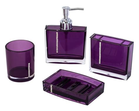 Purple Bathroom Accessories Sets Design Cool Ideas For Home