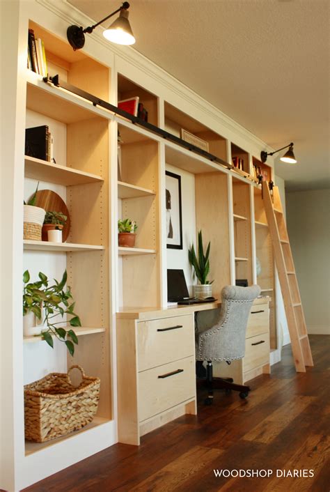 Diy Built In Bookcase With Desk Create Your Dream Home Office In One