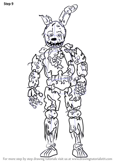Learn How To Draw Springtrap From Five Nights At Freddys Five Nights