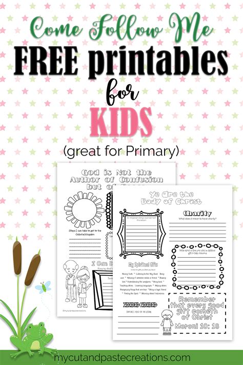 Come Follow Me Free Printables For Kids Lds Primary Lessons Lds