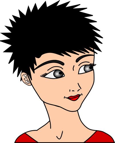 Download Of Girl With Spiky Short Hair Clipart Png Free Freepngclipart