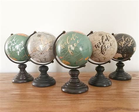 Decorative Globe Calligraphy Globe Explore By Mattaponicrafts