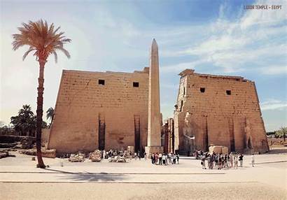 Ancient Temple Egypt Reconstructed Gifs Architectural Ruins