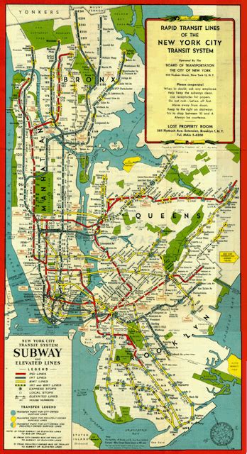 Weekly Map Time Travel With Vintage Nyc Subway Maps And The Second