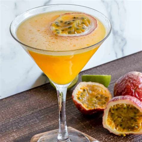Passion Fruit Vodka Martini Cocktail With Puree Aleka S Get Together