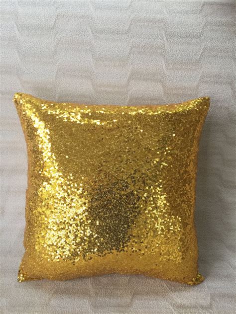 Sequin Pillow Pillowcase Gold Sequin Decor Pillow By Pillowmine