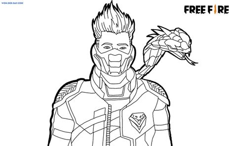 Free Fire Coloring Pages Print For Free In A4 Format