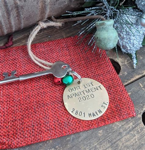 Our First Apartment Key Ornament Personalized Christmas Etsy