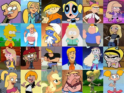 Cartoon Characters Blonde Hair Female